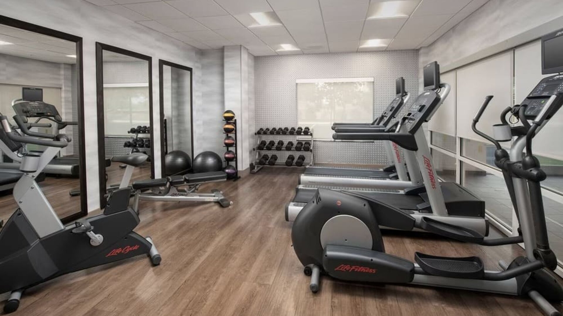 Well equipped fitness center at Fairfield Inn & Suites by Marriott Baltimore BWI Airport.