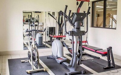 Fitness center available at Norwood Inn Statefare Grounds.