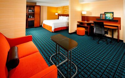 Day use room with lounge area at Fairfield Inn East Rutherford Meadowlands.