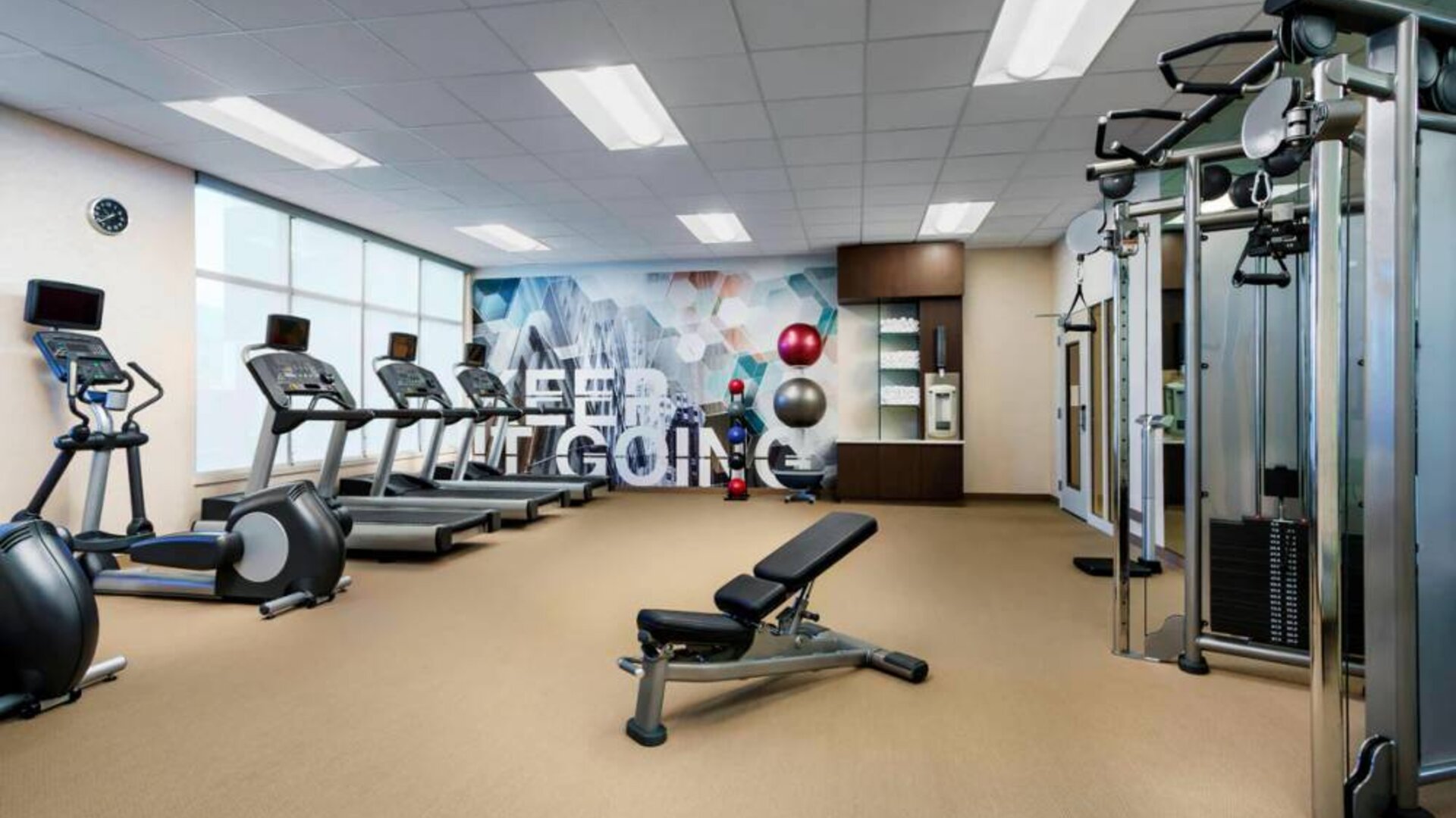 Fitness center at Springhill Suites By Marriott Belmont / Redwood Shores.
