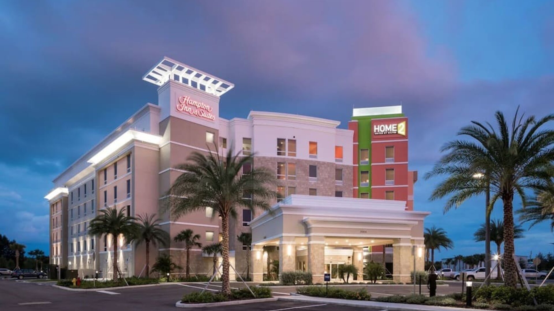 Parking area available at Hampton Inn & Suites Cape Canaveral Cruise Port.