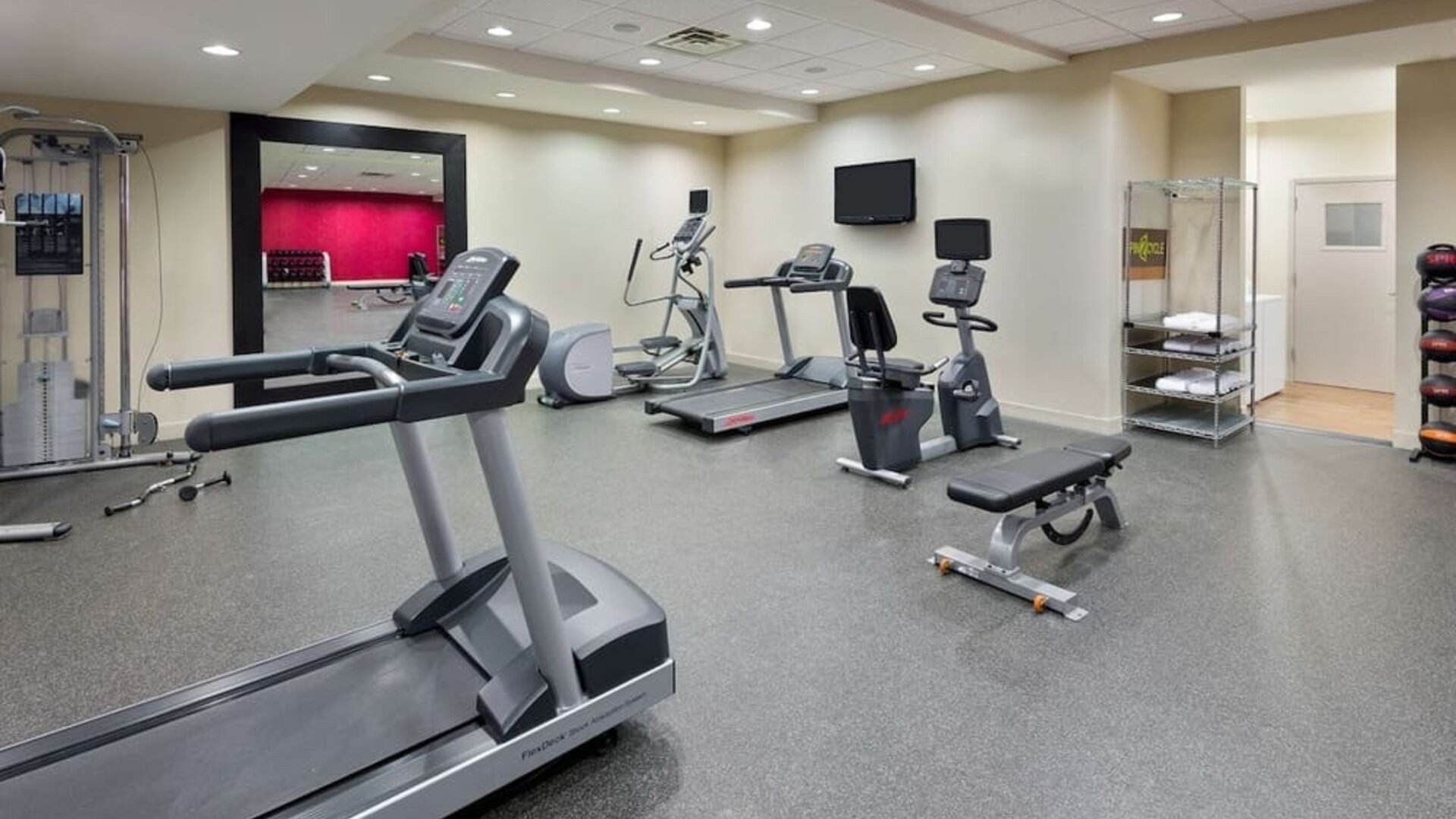 Fitness center available at Home2 Suites By Hilton Charleston Airport/Convention Center.