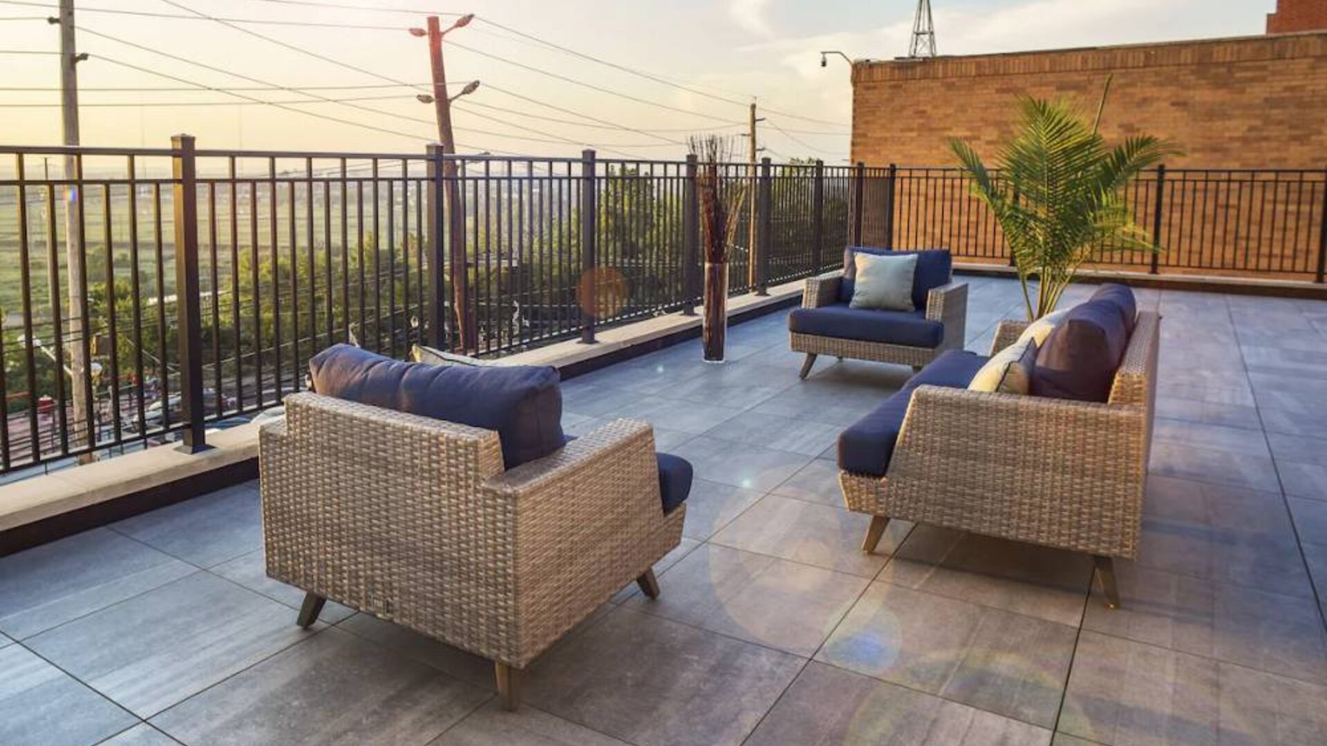 Terrace at Wyndham Garden North Bergen Near Secaucus.