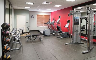 Well equipped fitness center at Hilton Garden Inn Dothan.