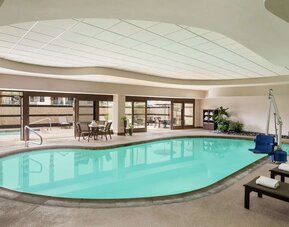Relaxing indoor pool at Embassy Suites By Hilton Convention Center Las Vegas.