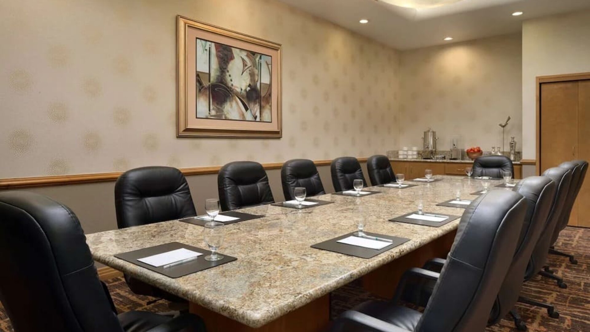 Professional meeting room at Embassy Suites By Hilton Convention Center Las Vegas.