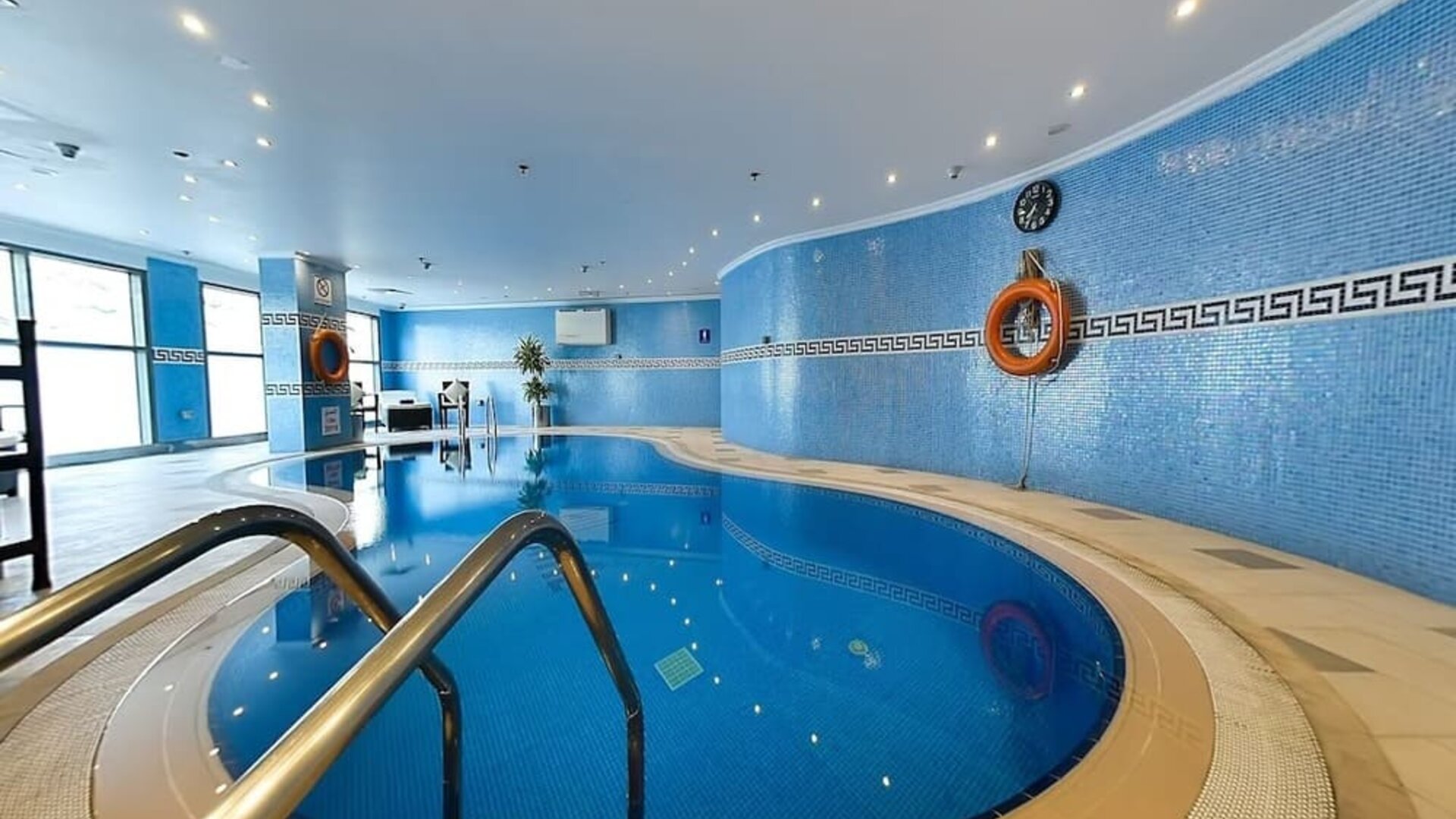 Stunning indoor pool at Millennium Central Doha.