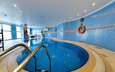 Stunning indoor pool at Millennium Central Doha.