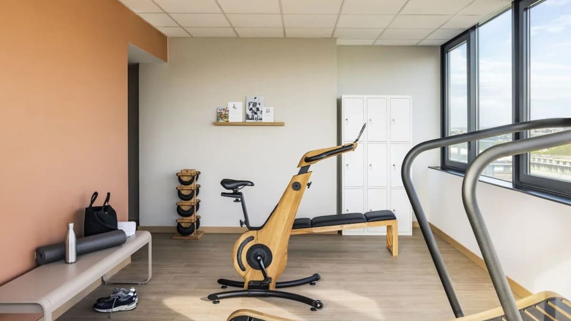Fitness center at OKKO Hotels Nice Aéroport.