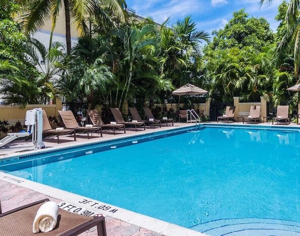 Refreshing outdoor pool at Hyatt Place Fort Lauderdale Cruise Port.