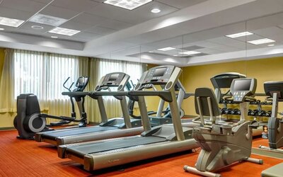 Fitness center available at Hyatt Place Fort Lauderdale Cruise Port.
