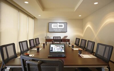Professional meeting room at EB Hotel Miami.