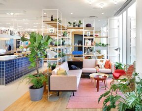Lounge and coworking space at Zoku Copenhagen.