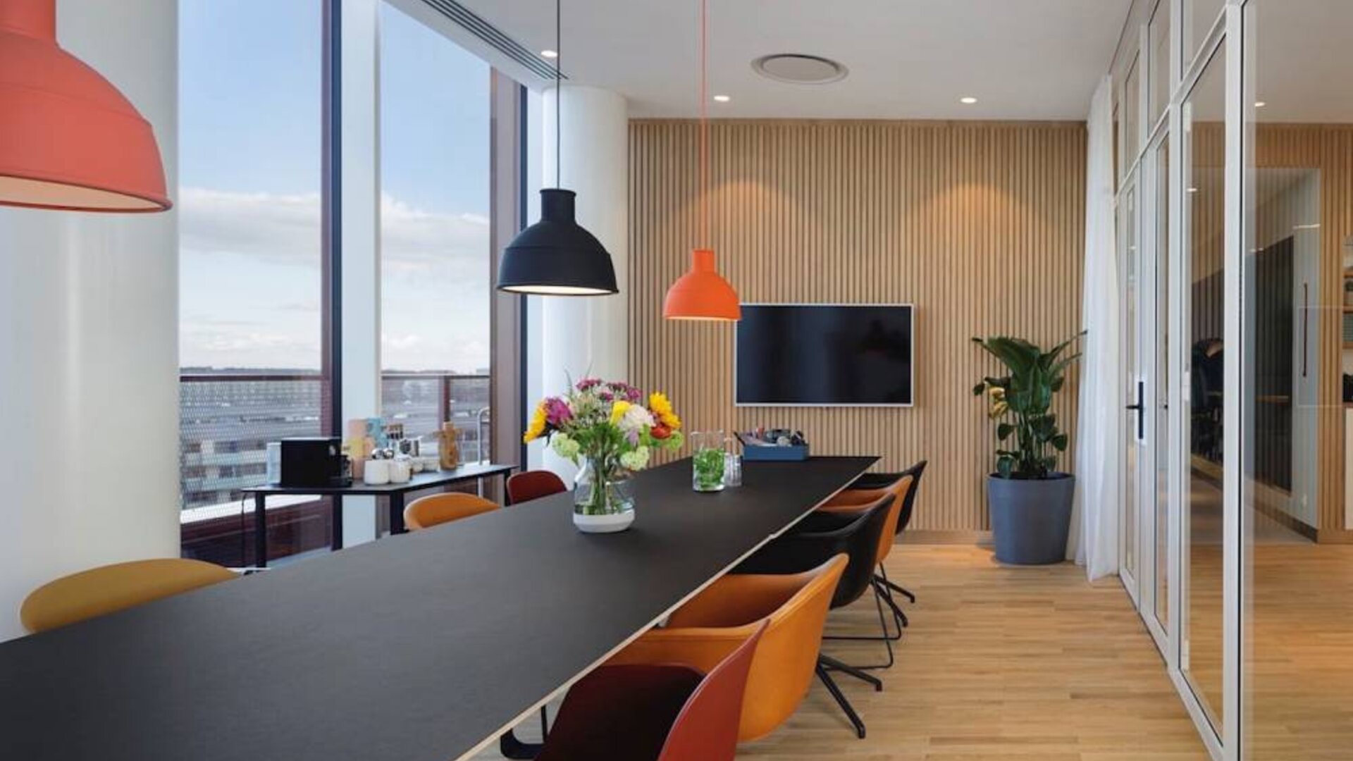 Meeting room with natural light at Zoku Copenhagen.