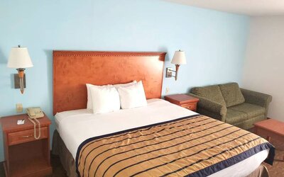 Day use room with sofa at Coratel Inn & Suites By Jasper New Braunfels IH-35 EXT 189.