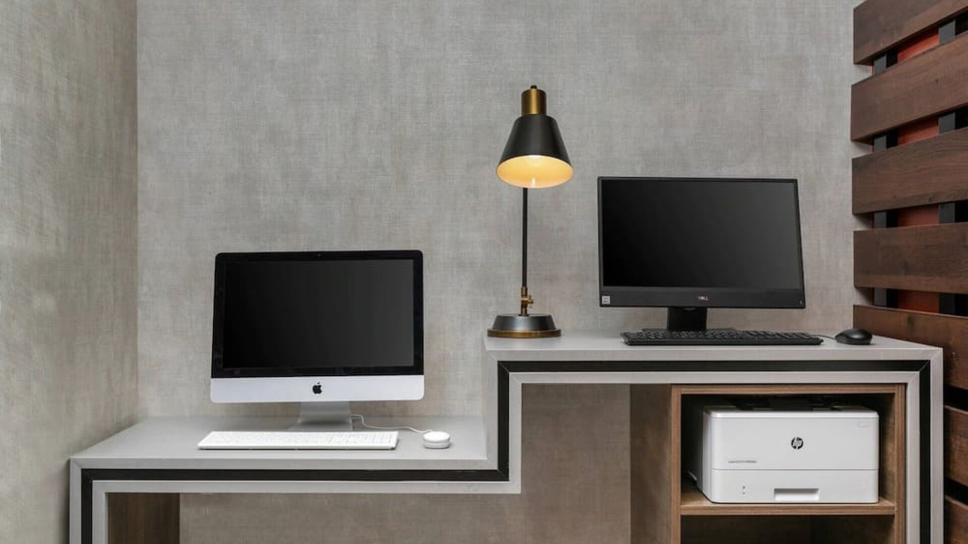 Business center at TownePlace Suites Nashville Midtown.