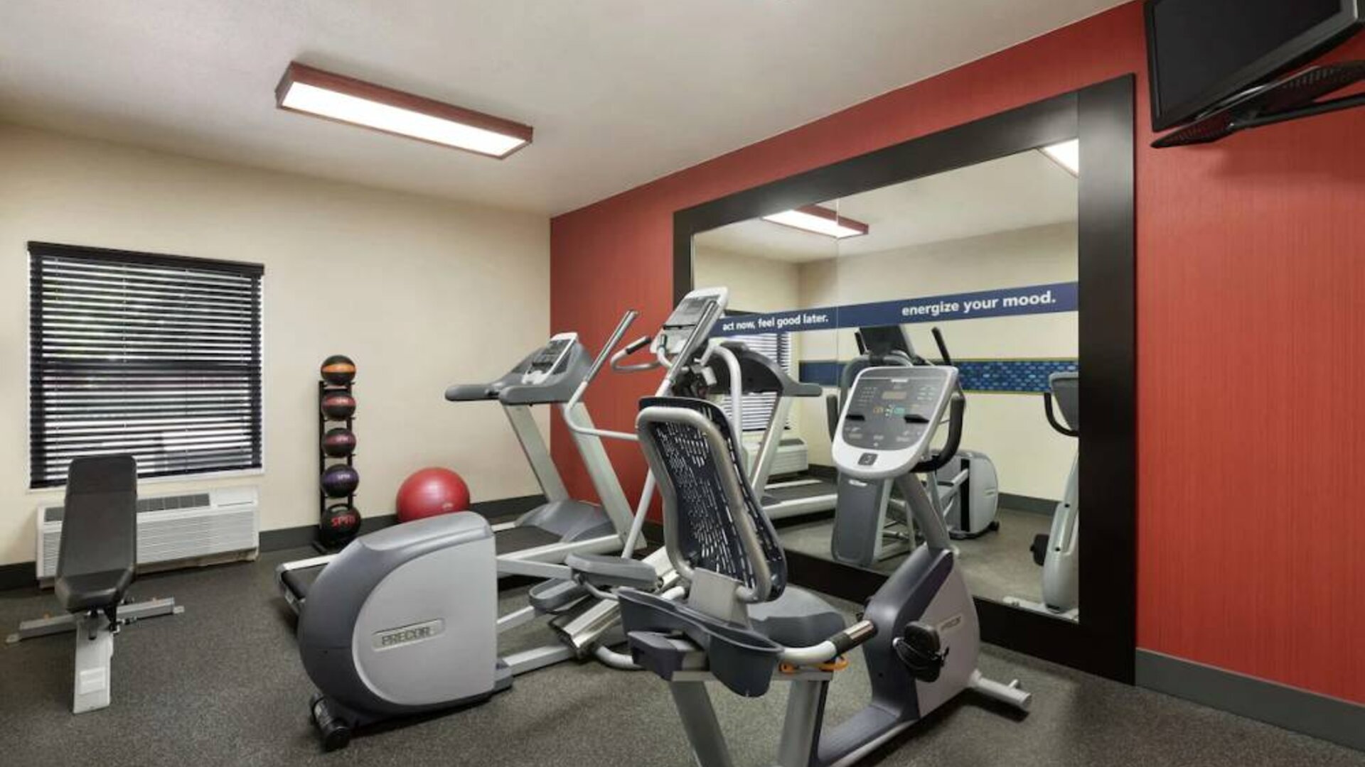 Fitness center at Hampton Inn Tracy.