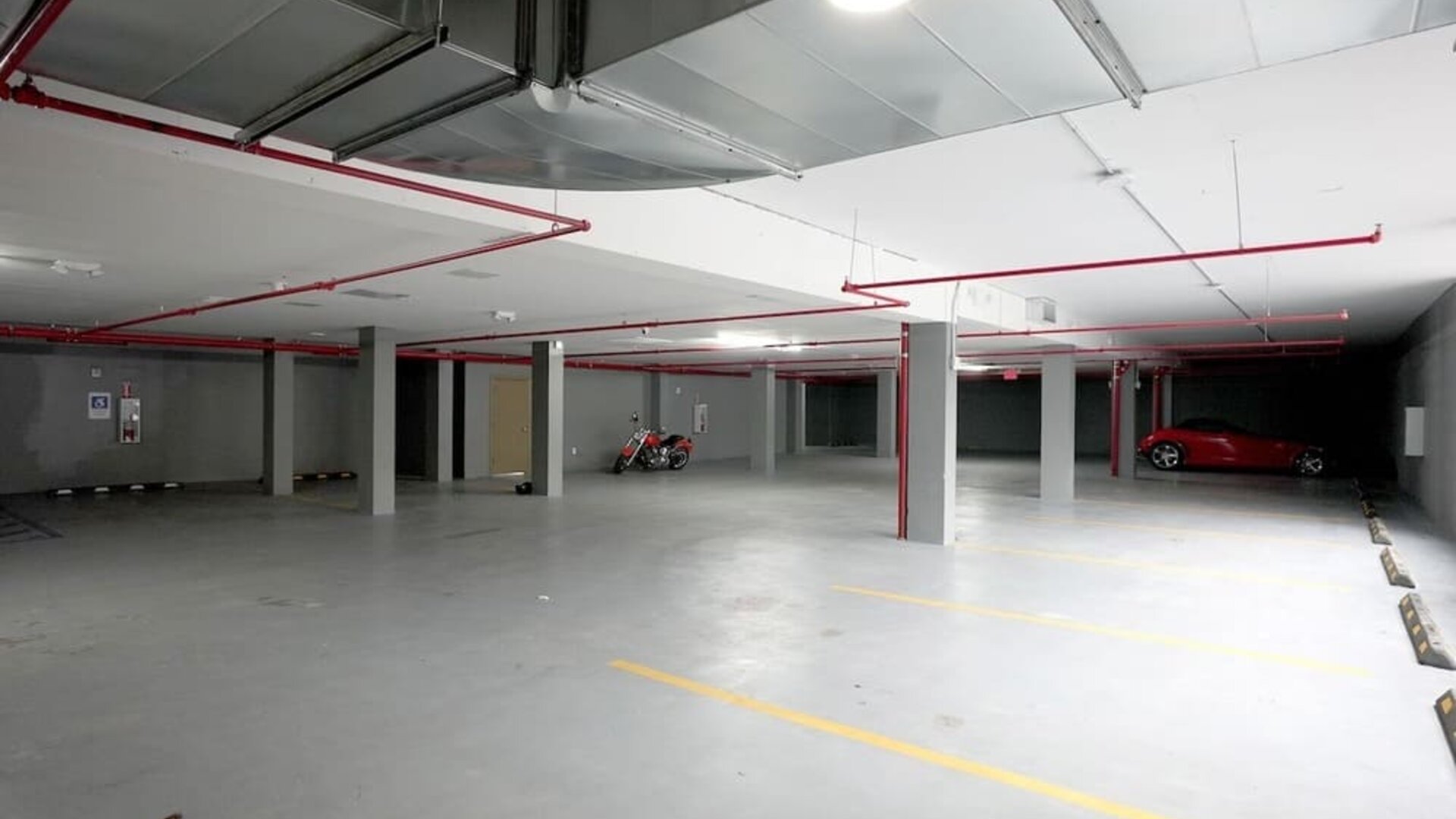 Designated parking area at Hotel Liberty Inn & Suites.