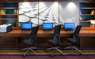 Business center available at Hampton By Hilton Birmingham Broad Street.
