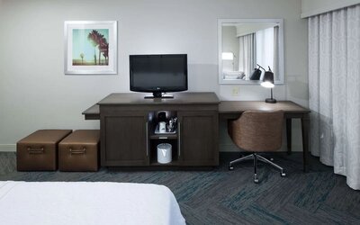 Day use room amenities at Hampton Inn Los Angeles-Orange County-Cypress.