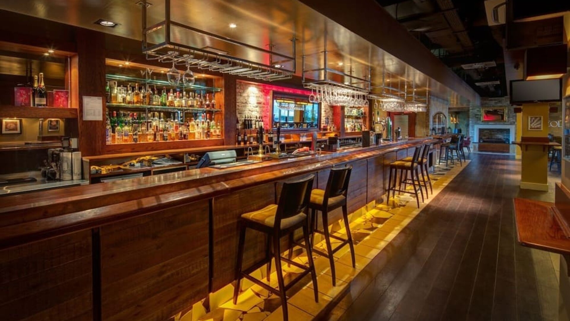 Hotel bar at DoubleTree By Hilton Newcastle International Airport.