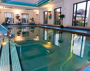 Indoor heated pool at Hilton Minneapolis.