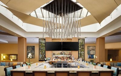 Bar and lounge area at Sonesta Redondo Beach & Marina.