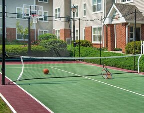 Sonesta ES Suites Baltimore BWI Airport’s sports court is suitable for both basketball and tennis.