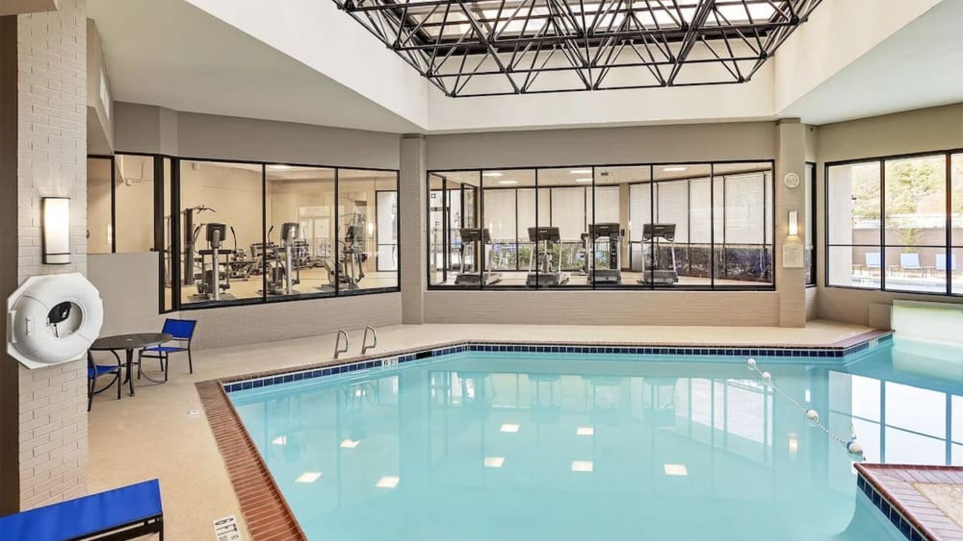 Relaxing pool area at Sonesta Atlanta Northwest Galleria.