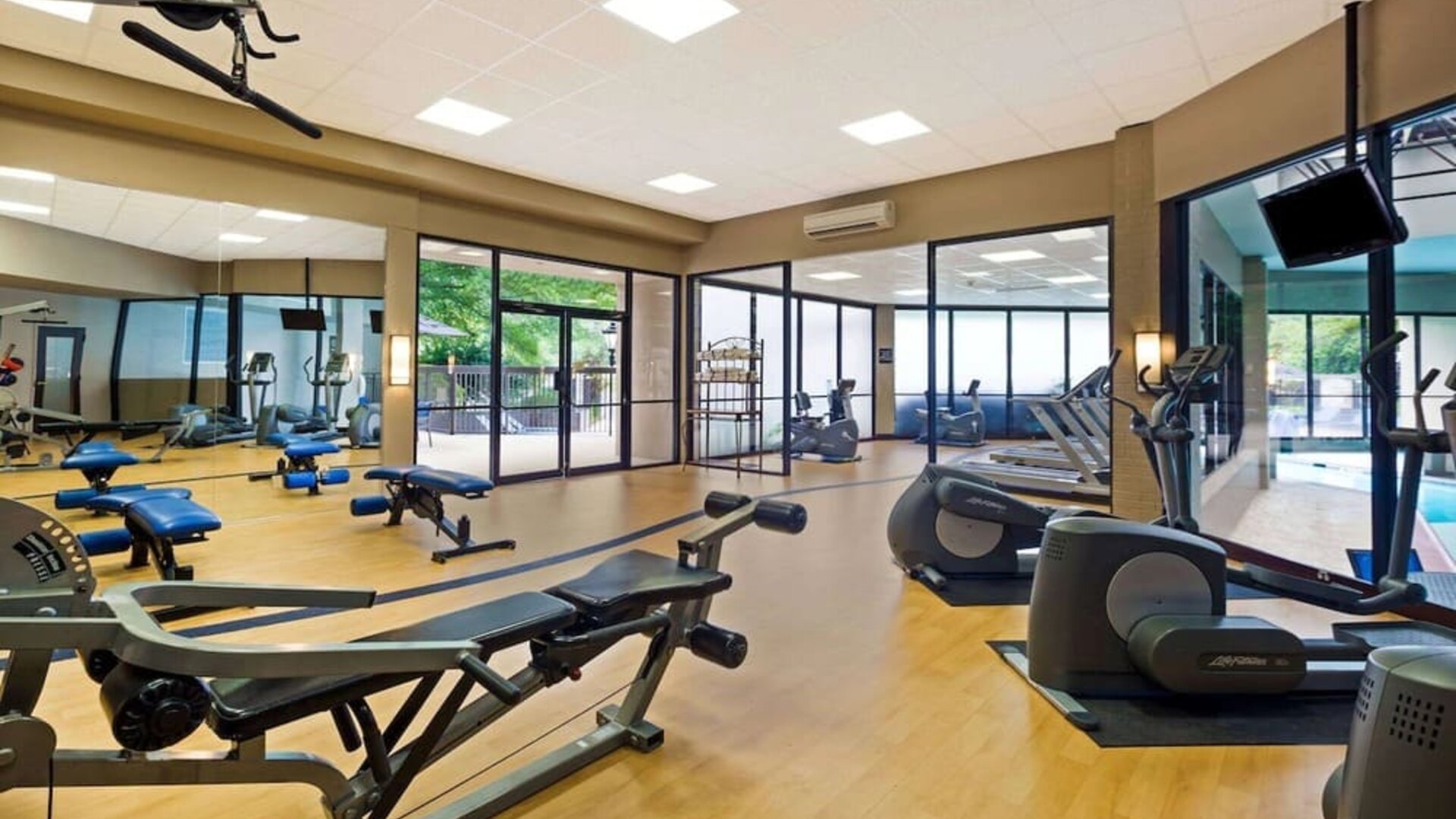 Fitness center available at Sonesta Atlanta Northwest Galleria.