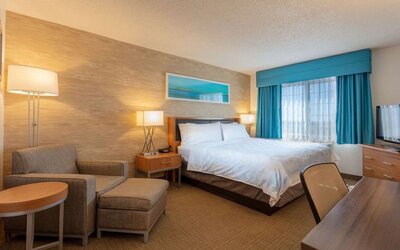King room with natural light at Sonesta Anaheim Resort Area.