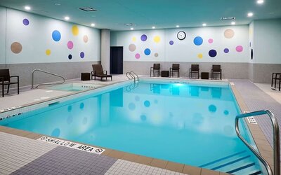 Indoor pool at Novotel Toronto Vaughan Centre.