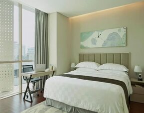 Day use room with work desk at Fraser Residence Menteng Jakarta.