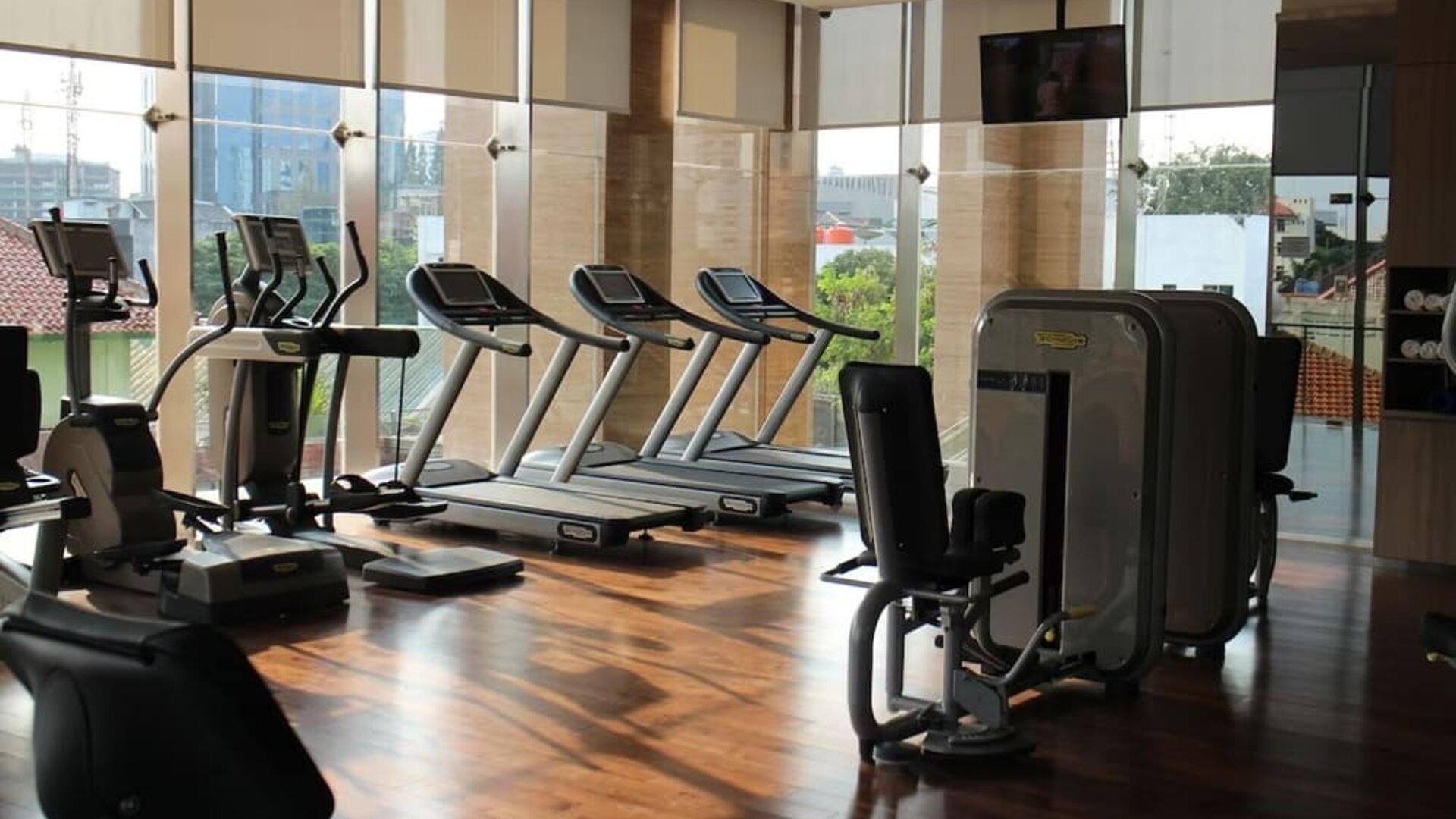 Fitness center at Fraser Residence Menteng Jakarta.