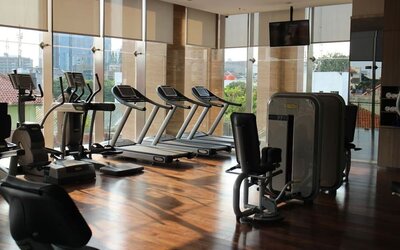 Fitness center at Fraser Residence Menteng Jakarta.