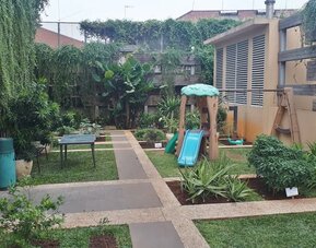 Relaxing garden at Fraser Residence Menteng Jakarta.