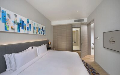 Standard king room with TV and private bathroom at Capri By Fraser Johor Bahru.