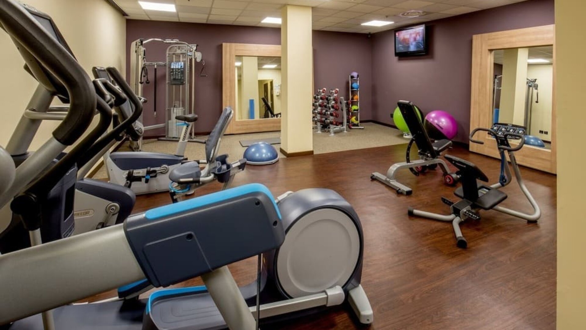 Fitness center available at DoubleTree By Hilton Milan.