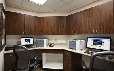 Business center available at Hampton Inn & Suites Conroe - I-45 North.