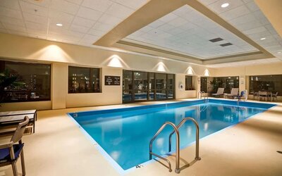 Large indoor pool at Homewood Suites By Hilton Chicago-Downtown.