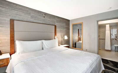 King room with private bathroom at Homewood Suites By Hilton Chicago-Downtown.