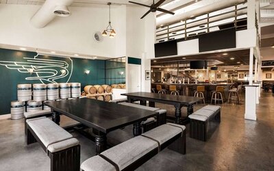 Relaxing coworking space at EnVision Hotel Miami International Airport.