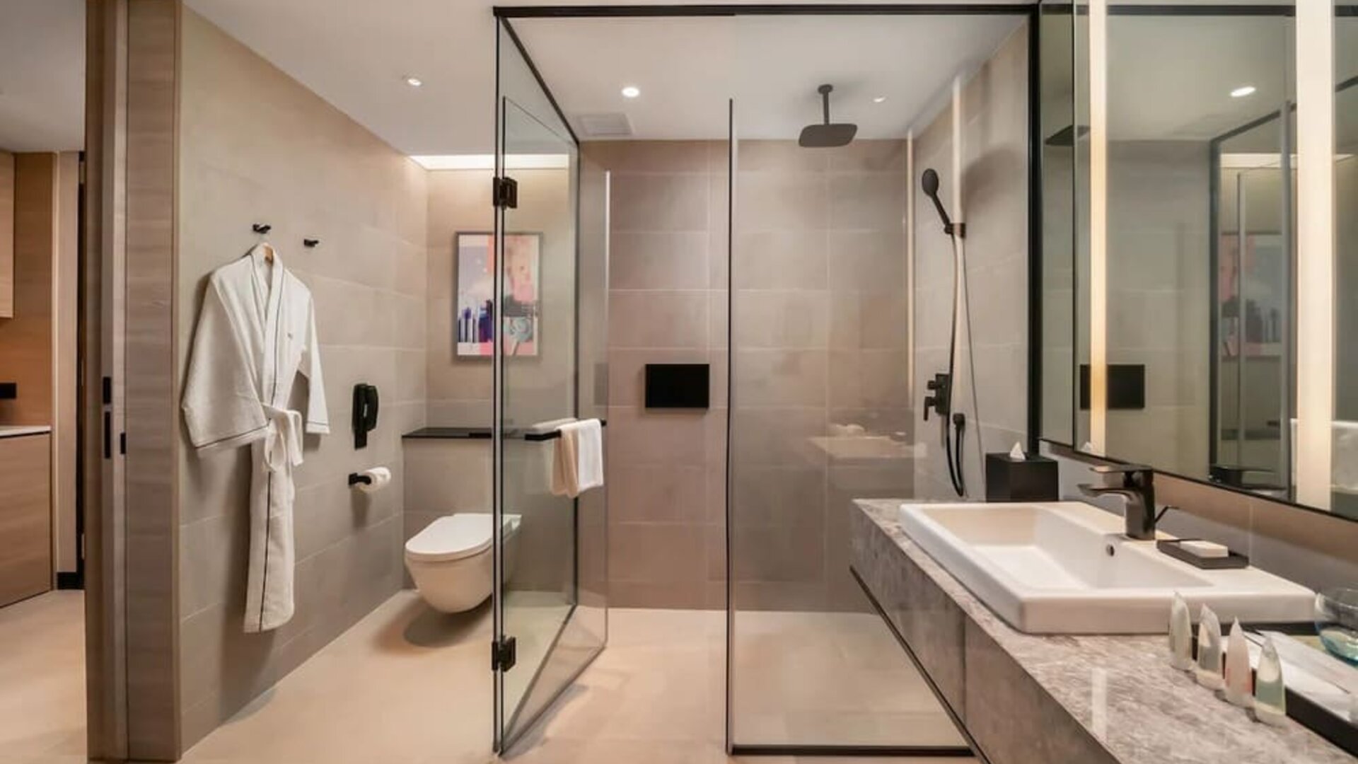 Guest bathroom with shower at Capri By Fraser Bukit Bintang.