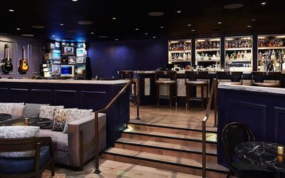 Lobby, lounge, and bar at Hotel Dena, Pasadena Los Angeles.