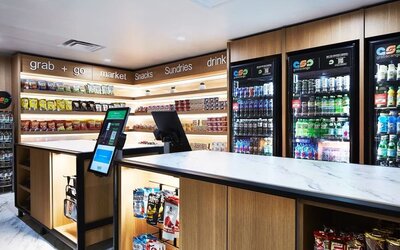 Convenience store at Hotel Dena, Pasadena Los Angeles.