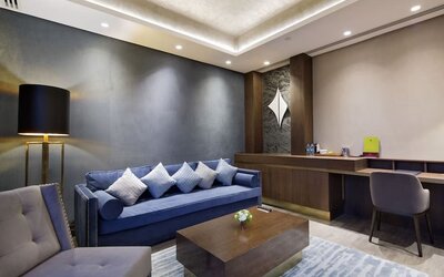 Spacious day use room with lounge and TV at DoubleTree By Hilton Istanbul - Piyalepasa.
