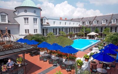 Stunning pool area at Royal Sonesta New Orleans.