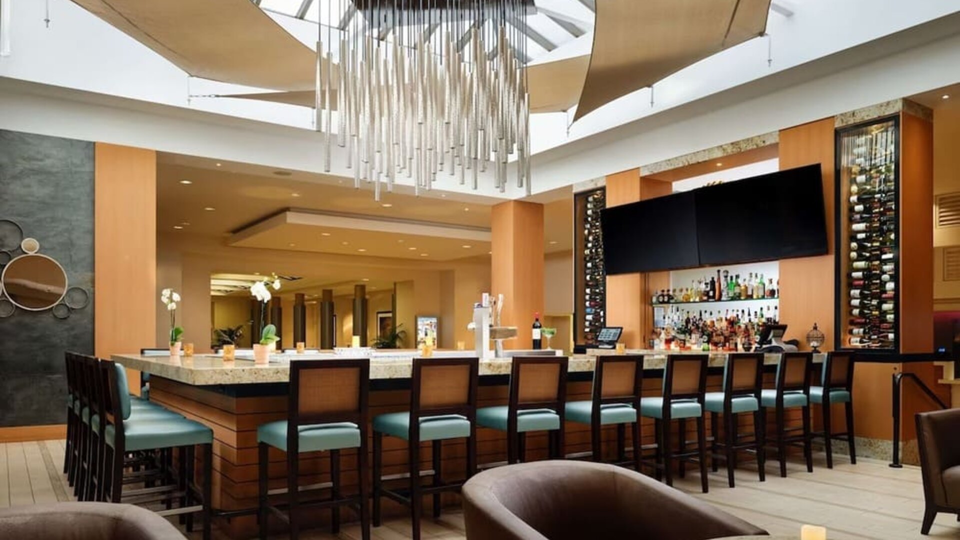 Bar area at Sonesta Redondo Beach & Marina.