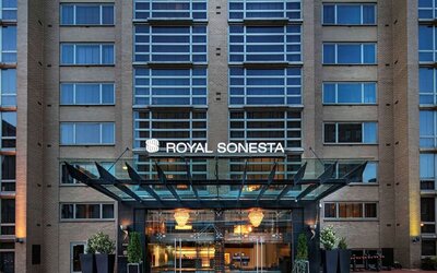Hotel exterior at Royal Sonesta Washington DC Dupont Circle.