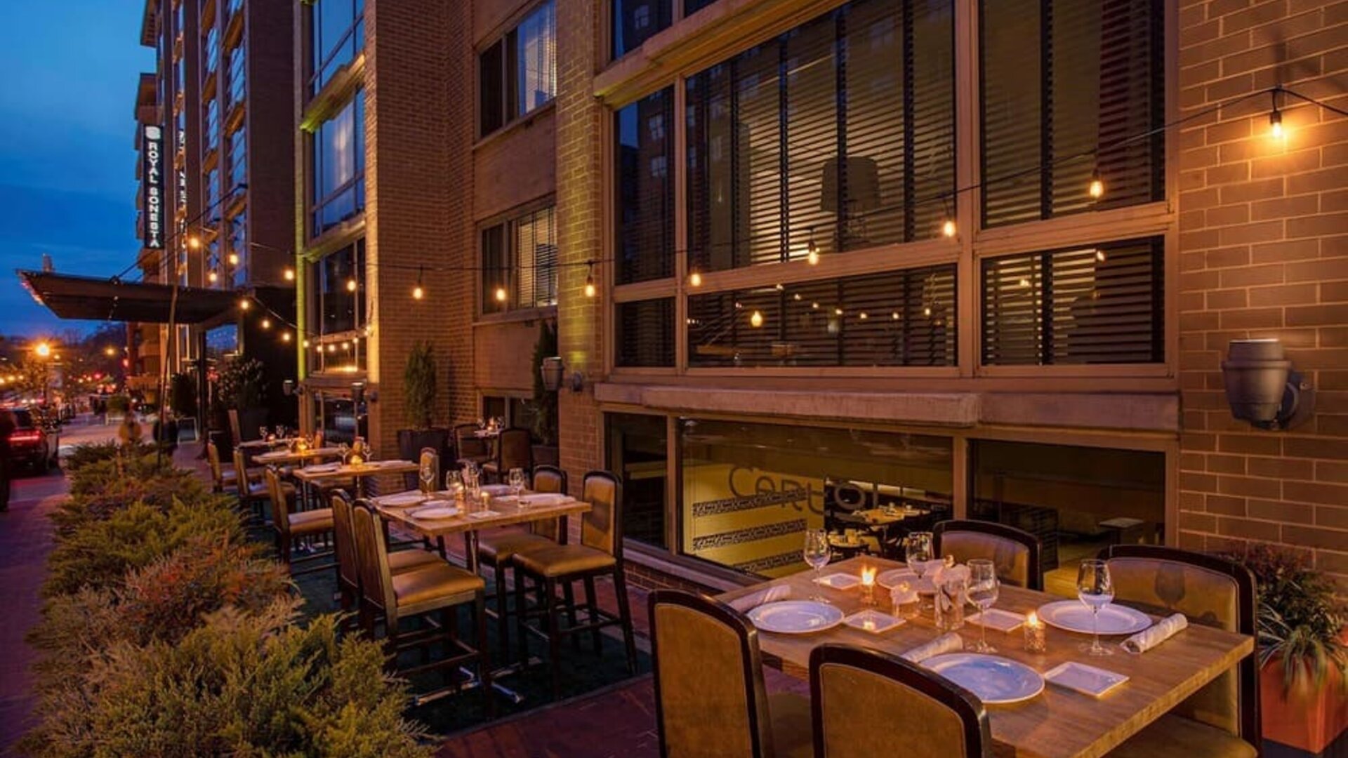 Outdoor dining experience at Royal Sonesta Washington DC Dupont Circle.